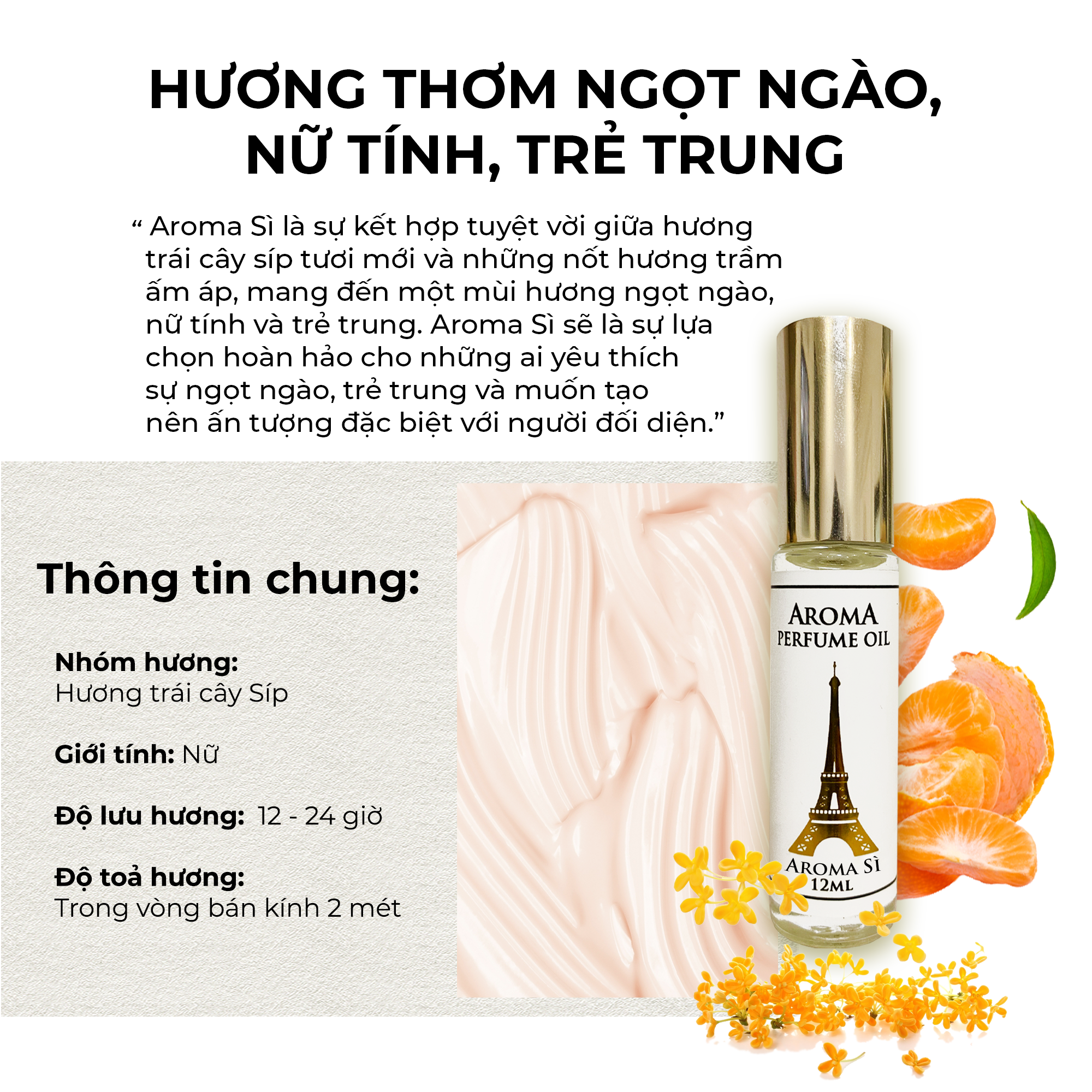 Aroma Sì – Tinh dầu nước hoa Pháp Nữ