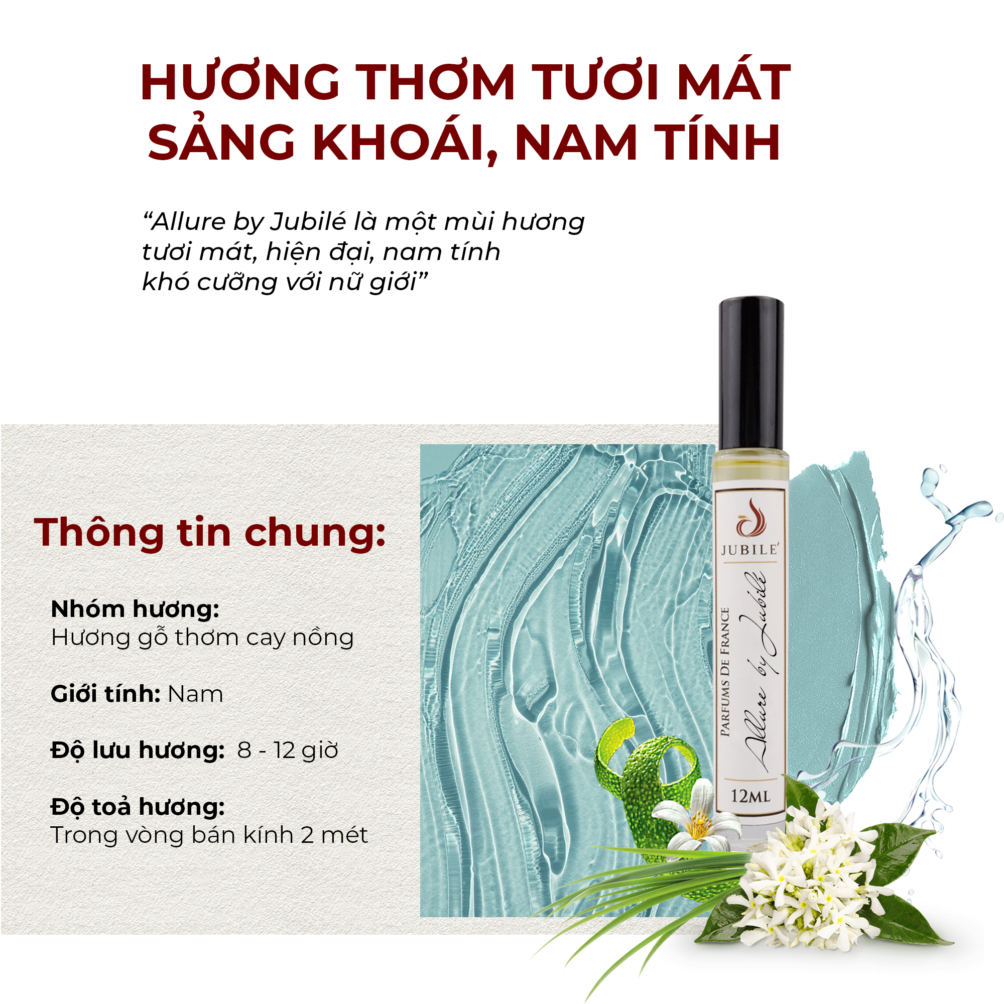 Allure by Jubilé - Tinh Dầu Nước Hoa Cao Cấp 12ml Lăn