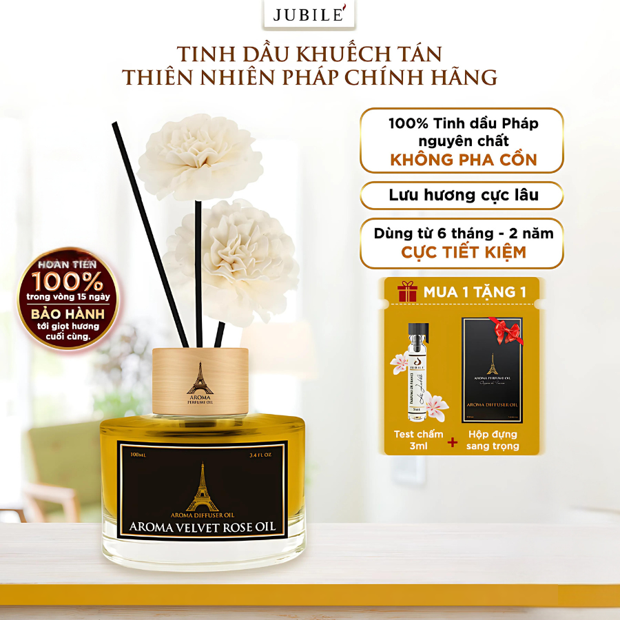 Combo Set 3 Tinh Dầu Thơm Phòng, Nước Hoa Khuếch Tán Thiên Nhiên Jubilé 100ml