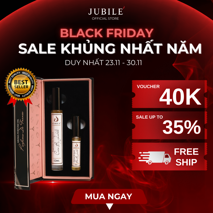 Combo 2 Set Tinh Dầu Nước Hoa Pháp Cao Cấp Jubilé Lăn 12ml+ Xịt 5ml