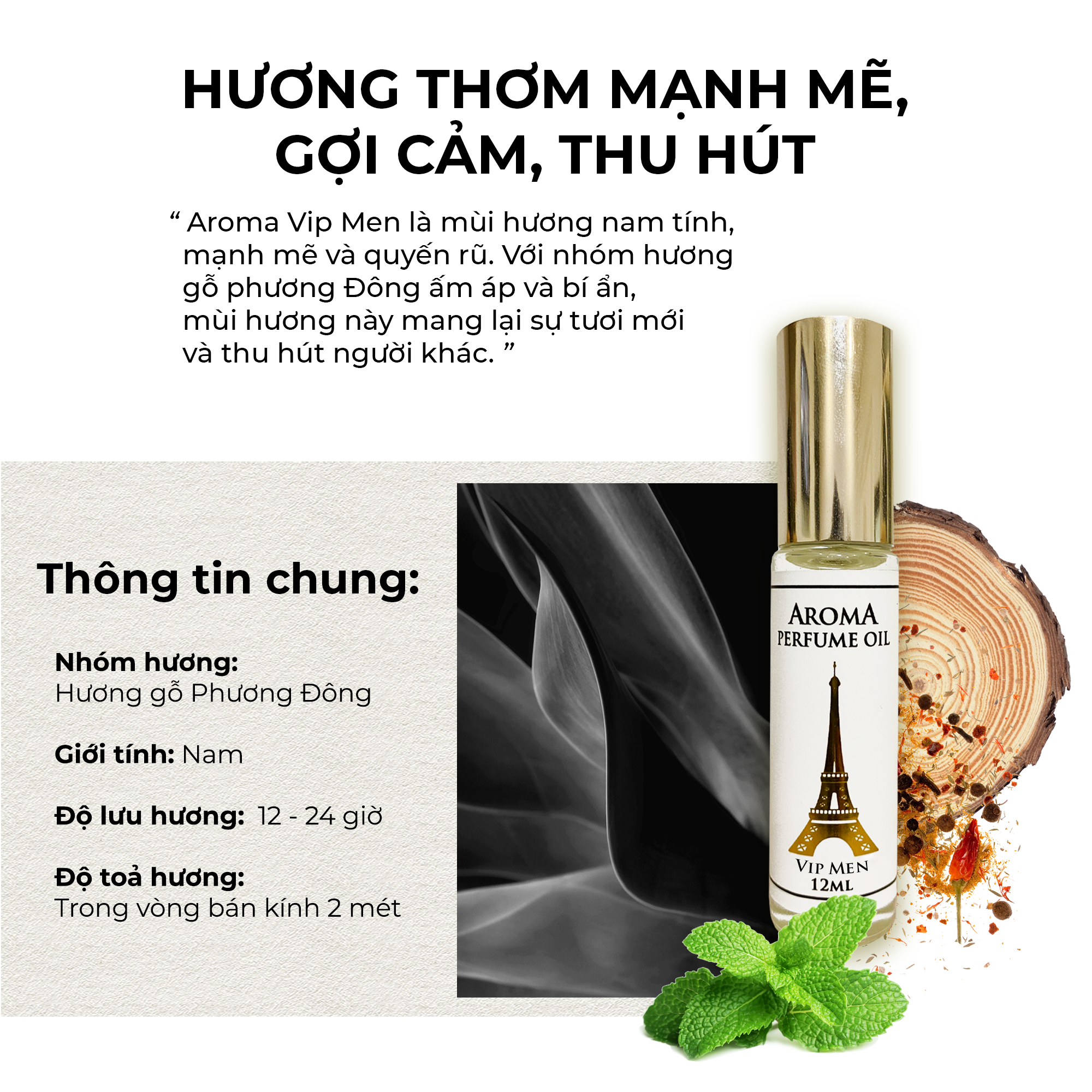 Aroma Vip Men – Tinh dầu nước hoa Pháp Nam