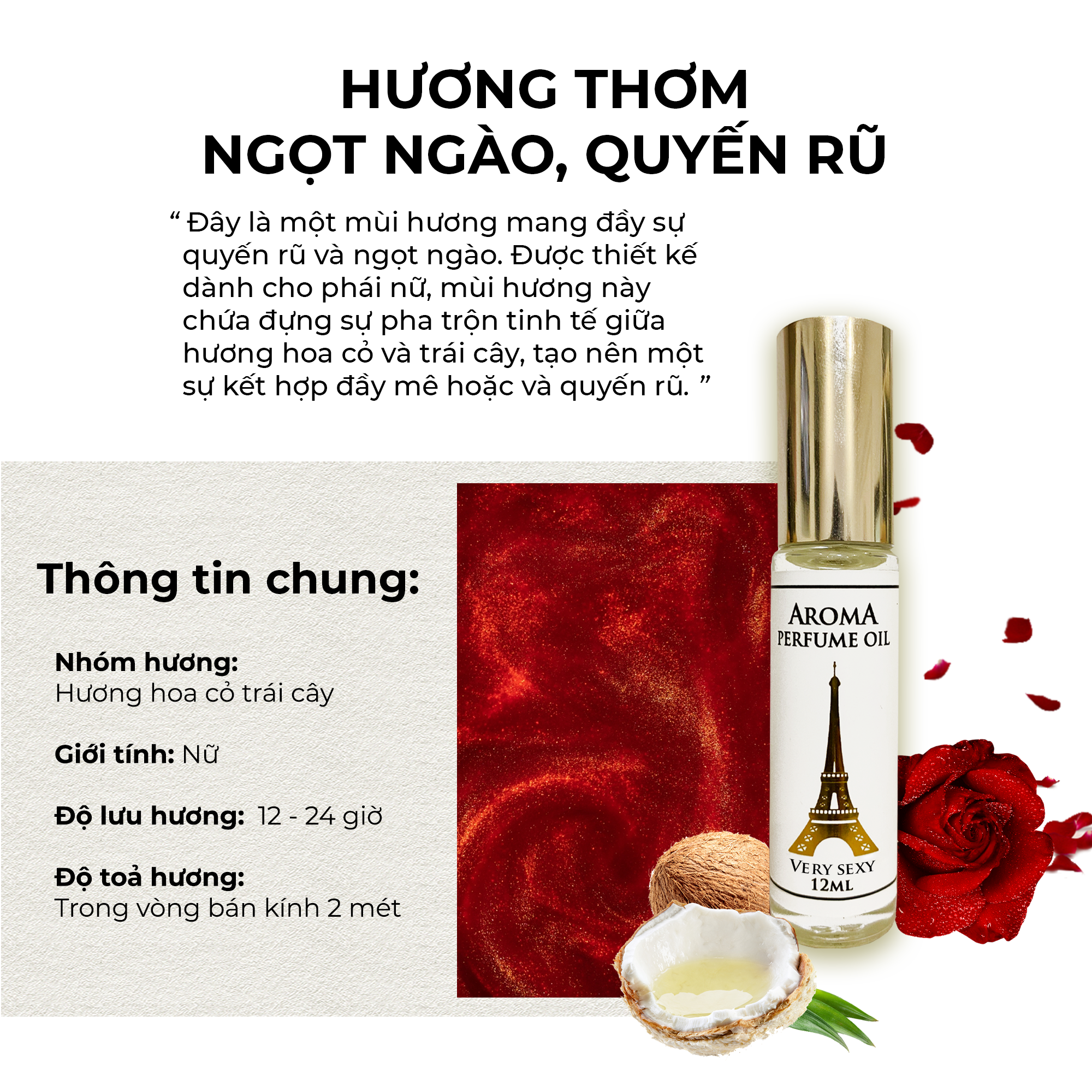 Aroma Very Sexy – Tinh dầu nước hoa Pháp Nữ