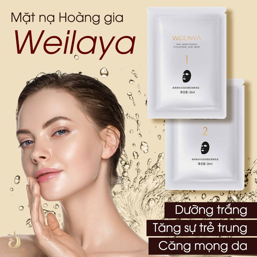 Cặp Mặt nạ hoàng gia WEILAIYA dưỡng trắng da, cấp ẩm 2 miếng số 1 và số 2