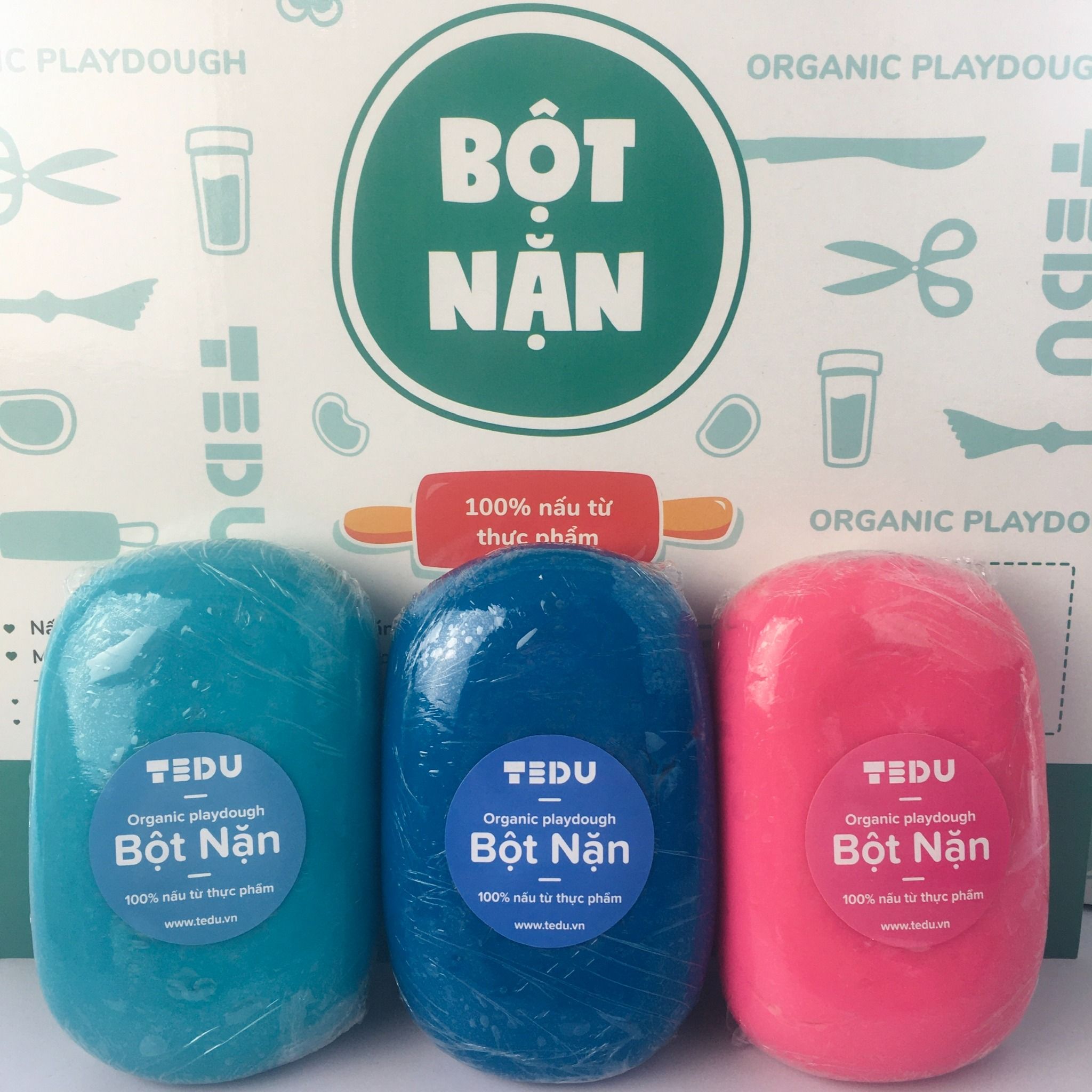 Bột nặn hộp 490gr - Bột nặn an toàn TEDU