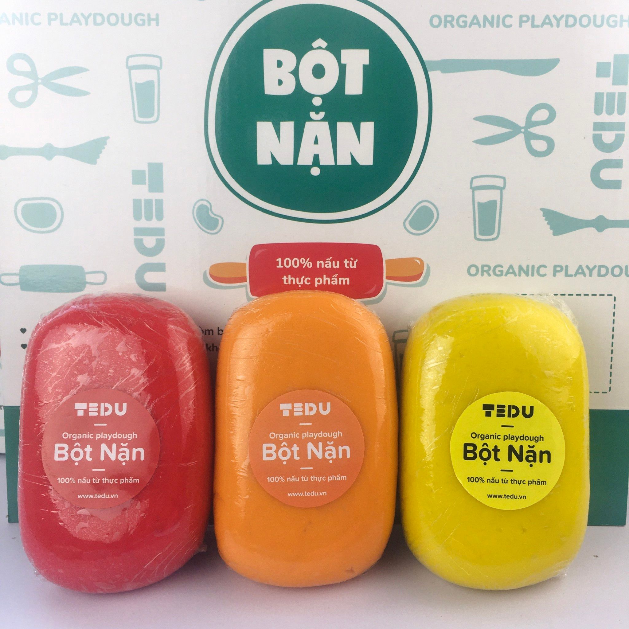 Bột nặn hộp 490gr - Bột nặn an toàn TEDU