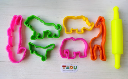 Khuôn Động vật Rừng và Biển chơi kèm bột nặn an toàn TEDU