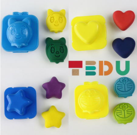 Khuôn 3D chơi kèm bột nặn an toàn TEDU
