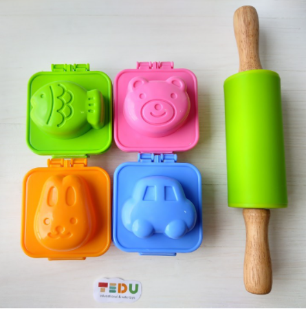 Khuôn 3D chơi kèm bột nặn an toàn TEDU