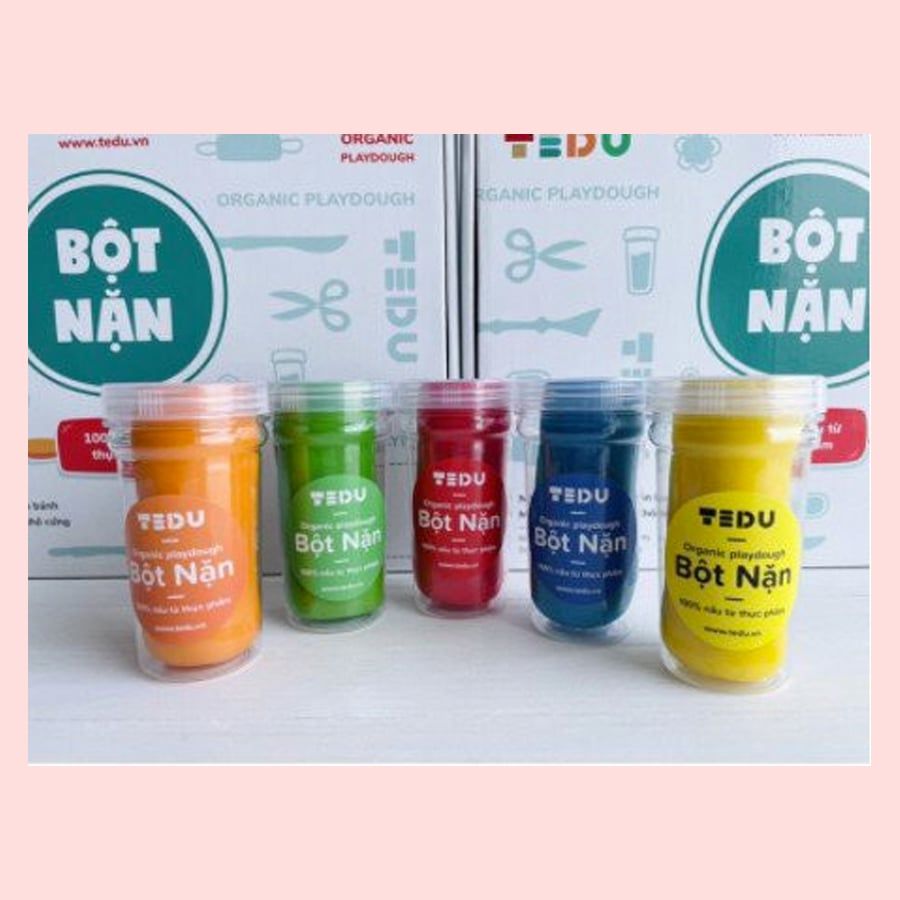 Bột nặn Set 5 (hủ 140gr) - Bột nặn an toàn TEDU