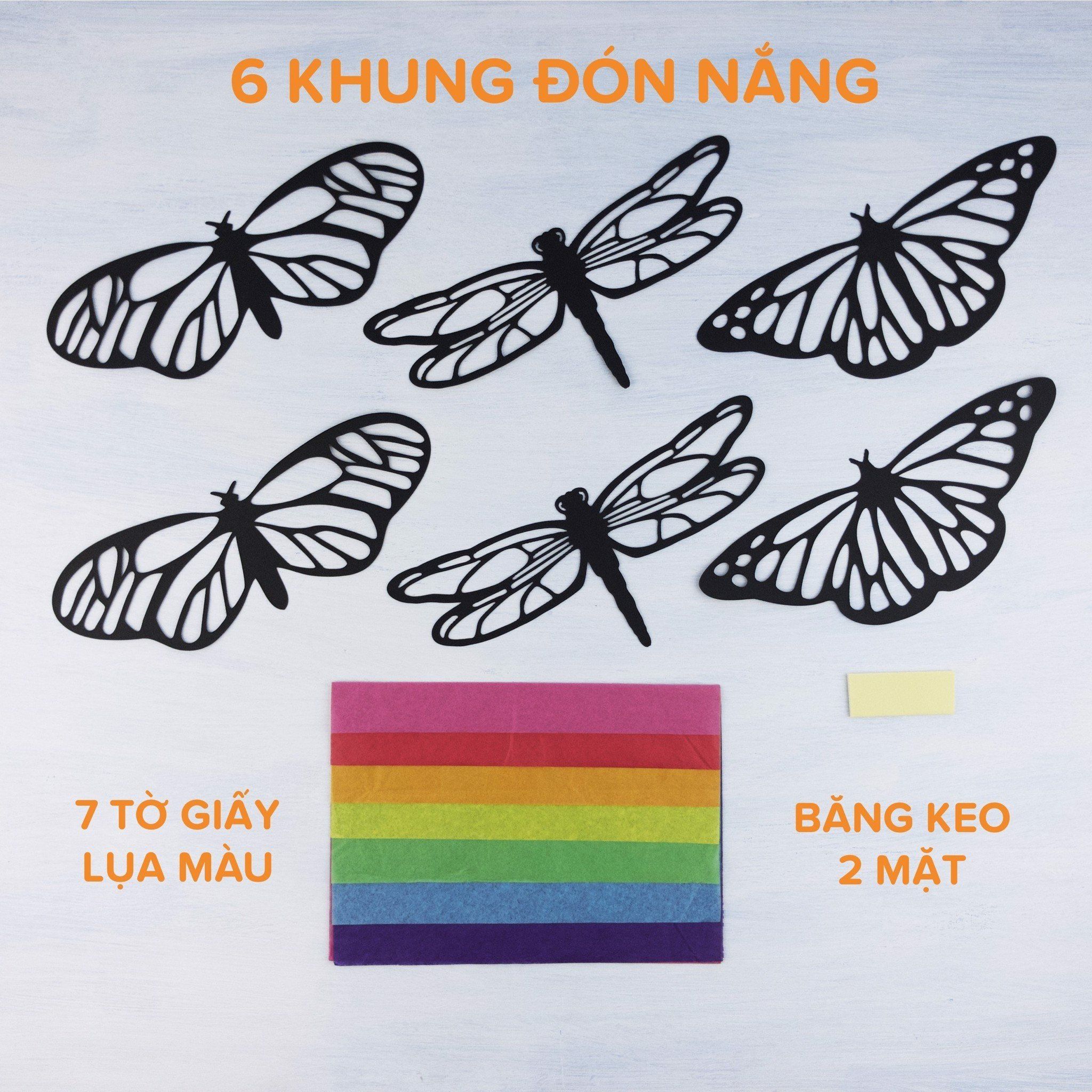 Bộ Đón nắng Bươm bướm - Đồ chơi thủ công mỹ thuật TEDU