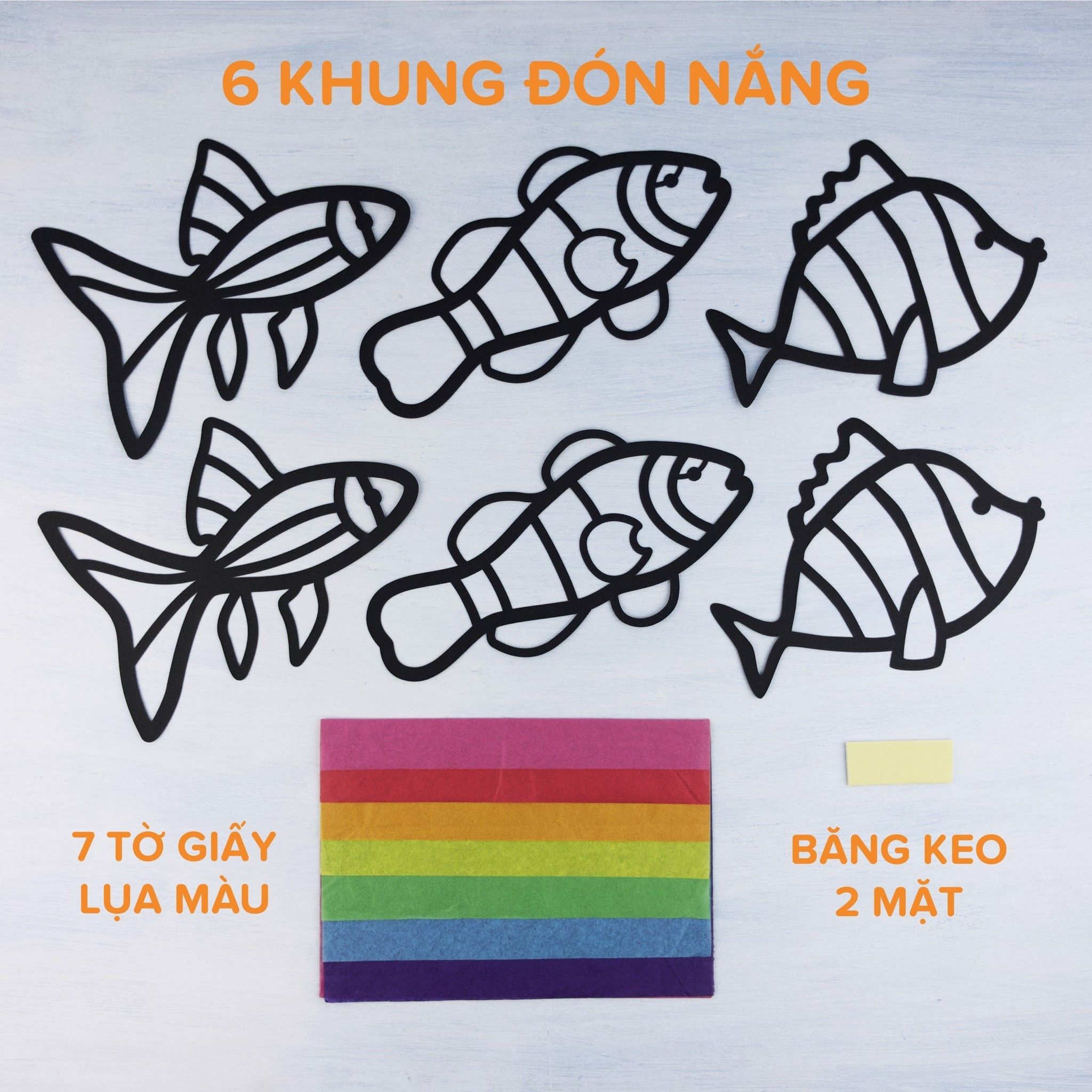Bộ Đón nắng Cá - Đồ chơi thủ công mỹ thuật TEDU