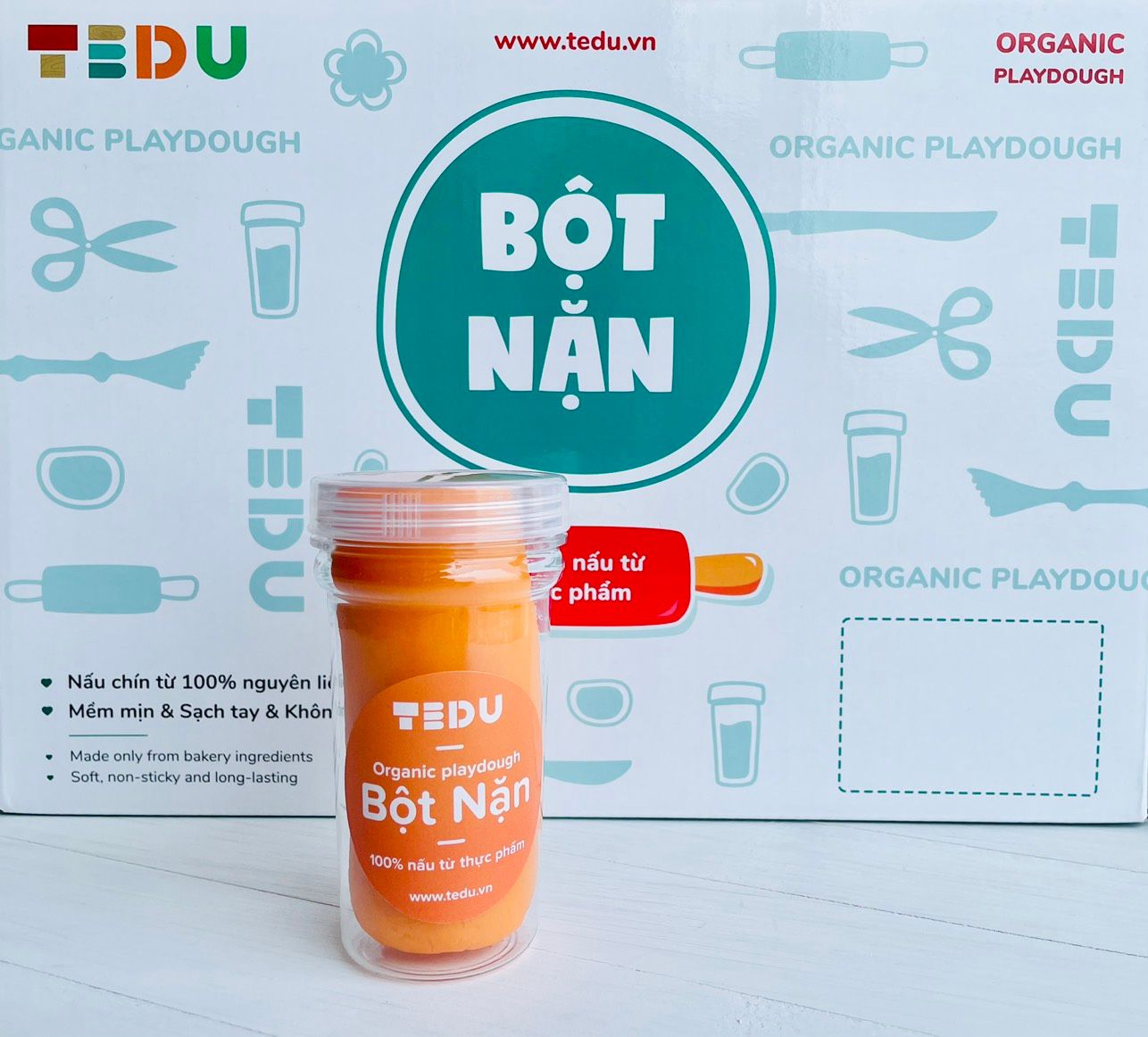  Bột nặn hủ 140gr - Bột nặn an toàn TEDU 