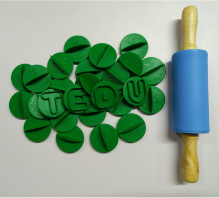 Khuôn ấn 26 chữ HQ chơi bột nặn đất nặn an toàn TEDU