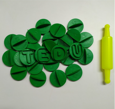 Khuôn ấn 26 chữ HQ chơi bột nặn đất nặn an toàn TEDU