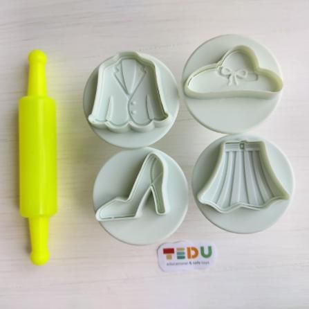 Khuôn Cô gái công sở lò xo chơi kèm bột nặn an toàn TEDU