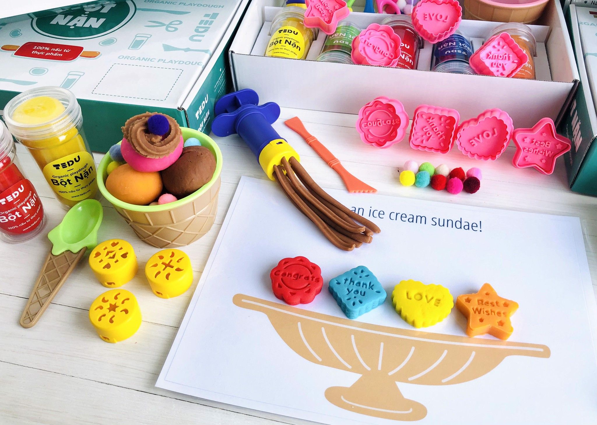 295-12 Cookie love - Combo quà tặng Bột nặn an toàn TEDU