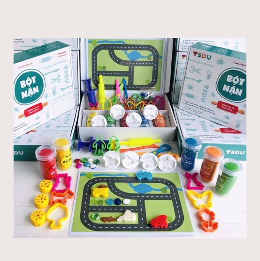 295-08 Bé làm chú công nhân - Combo quà tặng Bột nặn an toàn TEDU