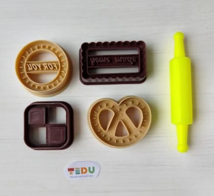 Khuôn ấn Cookie Homemade chơi bột nặn đất nặn an toàn TEDU