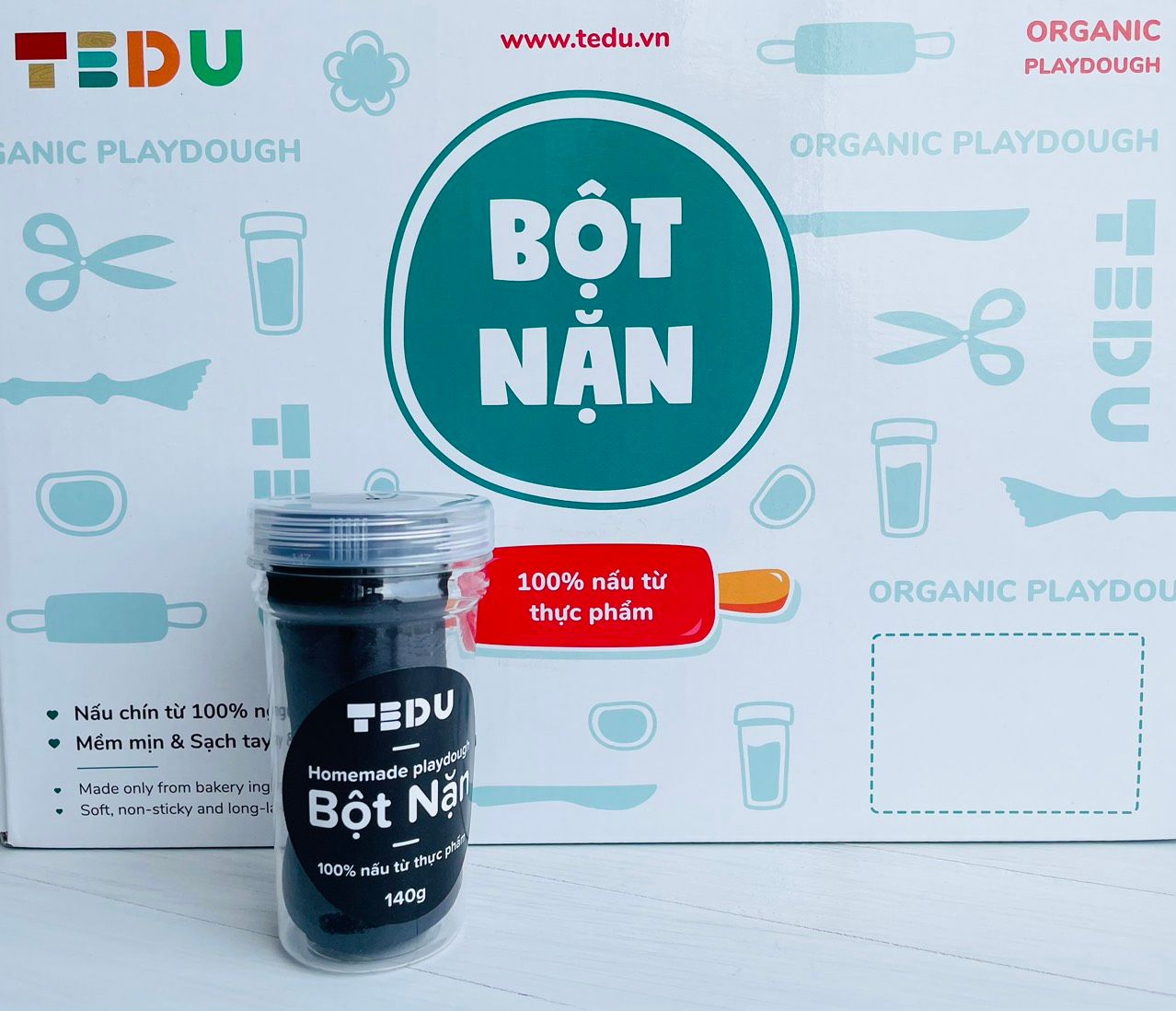  Bột nặn hủ 140gr - Bột nặn an toàn TEDU 