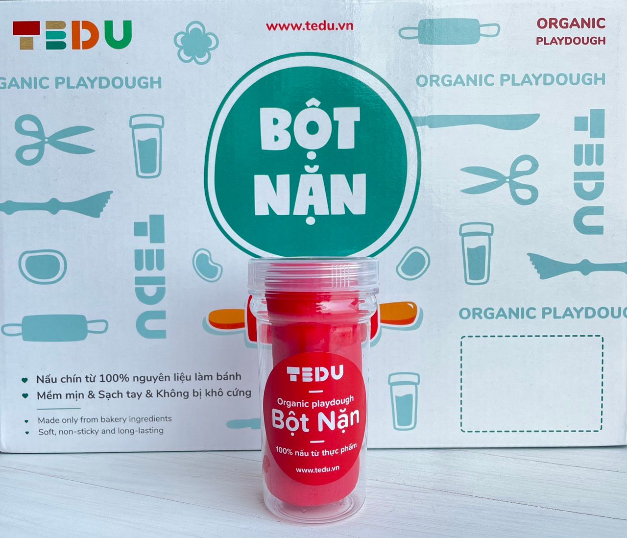  Bột nặn hủ 140gr - Bột nặn an toàn TEDU 