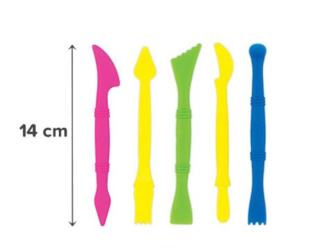 Dụng cụ nặn 5 món chơi kèm bột nặn an toàn TEDU