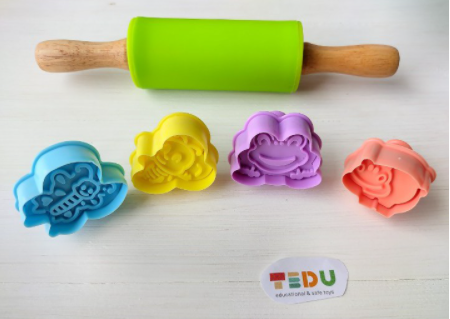 Khuôn Ong Ếch Bướm Hà mã chơi kèm bột nặn an toàn TEDU