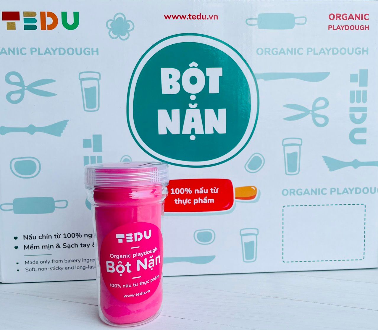 Bột nặn hủ 140gr - Bột nặn an toàn TEDU