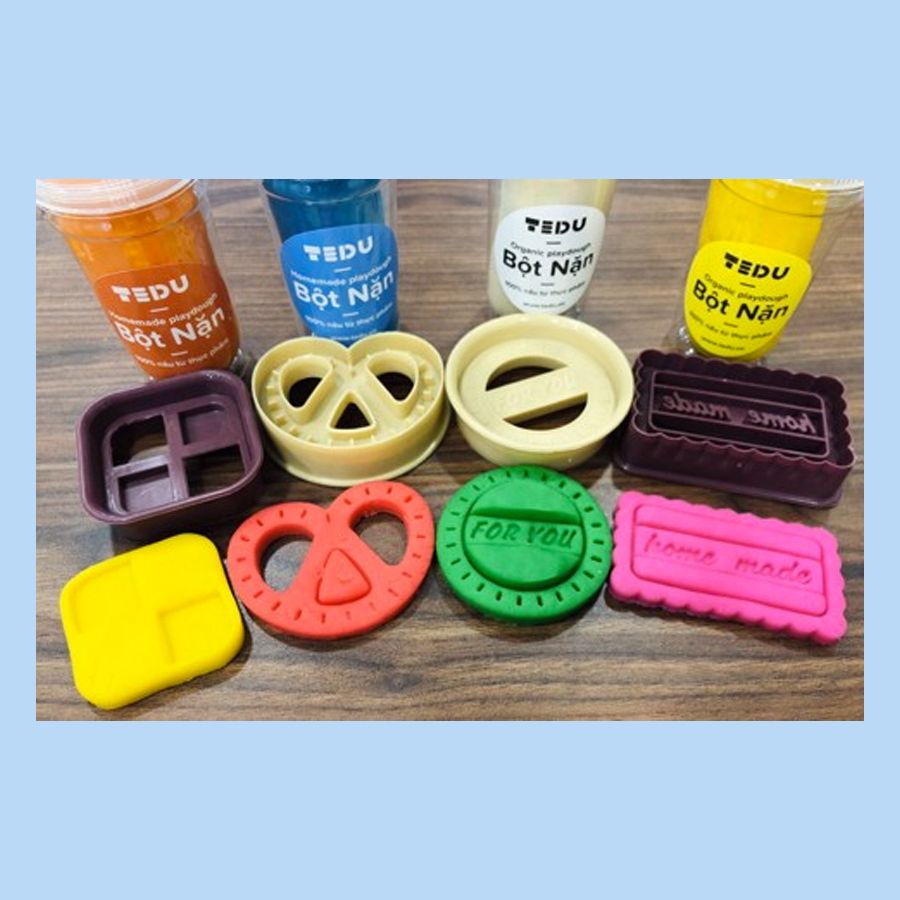 Khuôn ấn Cookie Homemade chơi bột nặn đất nặn an toàn TEDU