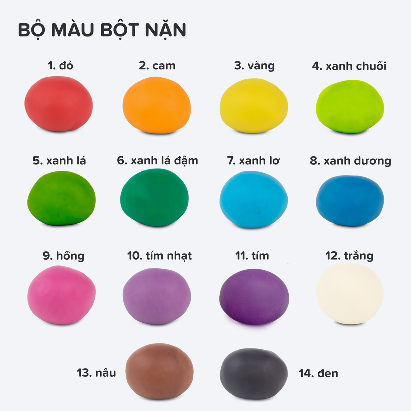  Bột nặn Set 6 (hủ 140gr) - Bột nặn an toàn TEDU 