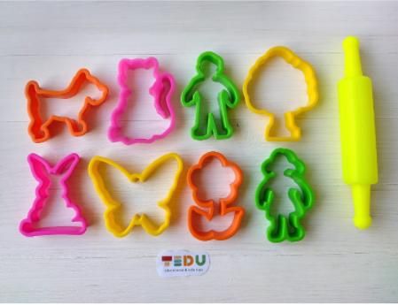 Khuôn Khu vườn của bé chơi kèm bột nặn an toàn TEDU