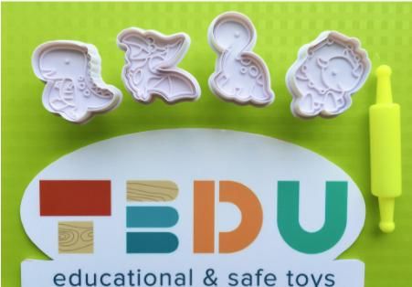 Khuôn Khủng long cổ lùn chơi kèm bột nặn an toàn TEDU