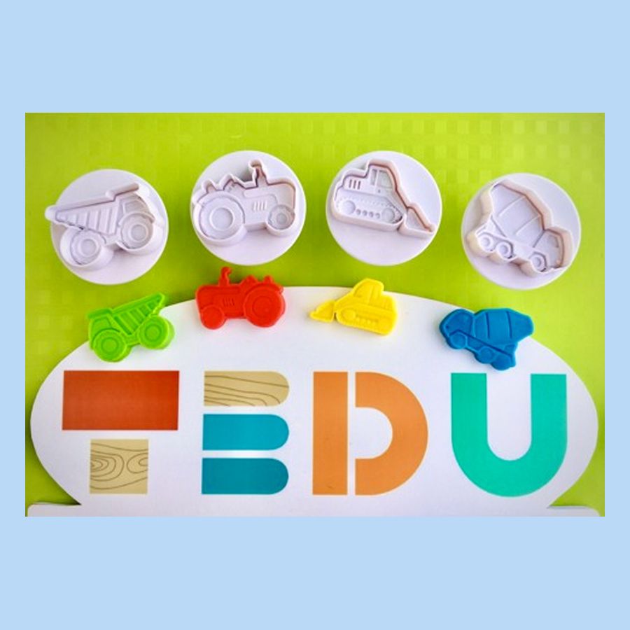 Khuôn Công nông lò xo chơi kèm bột nặn an toàn TEDU