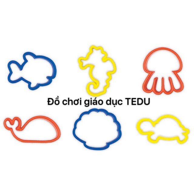 Khuôn Động vật Rừng và Biển chơi kèm bột nặn an toàn TEDU