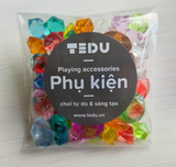  Kim cương và đá nhựa màu, sỏi màu - Phụ kiện chơi kèm bột nặn an toàn TEDU 