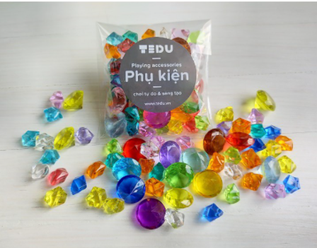 Kim cương nhựa - Phụ kiện chơi kèm bột nặn an toàn TEDU