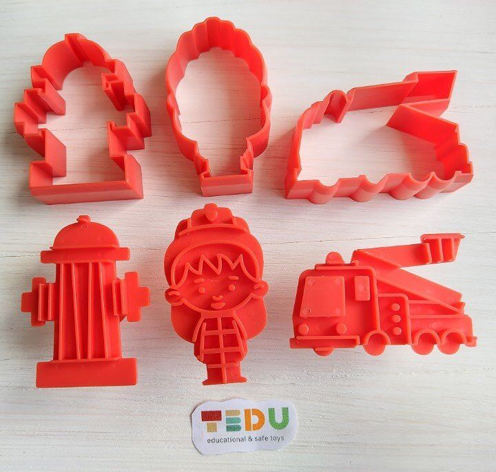 Khuôn ấn lò xo cứu hỏa chơi bột nặn an toàn TEDU