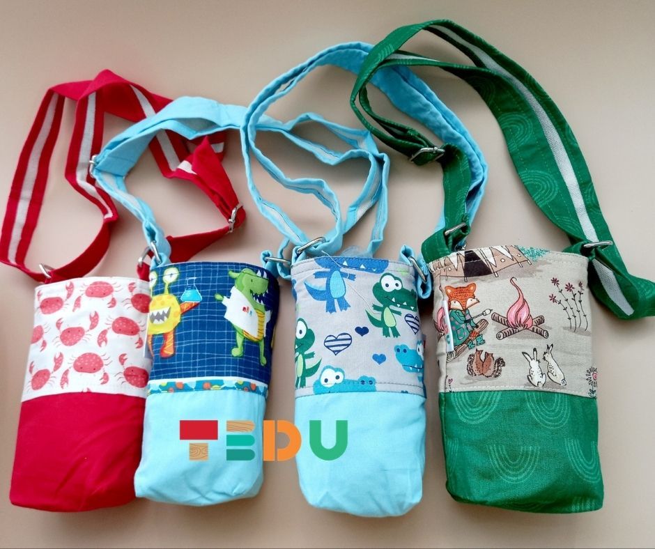  Túi vải đựng bình nước TEDU cho trẻ (Không kèm bình) 