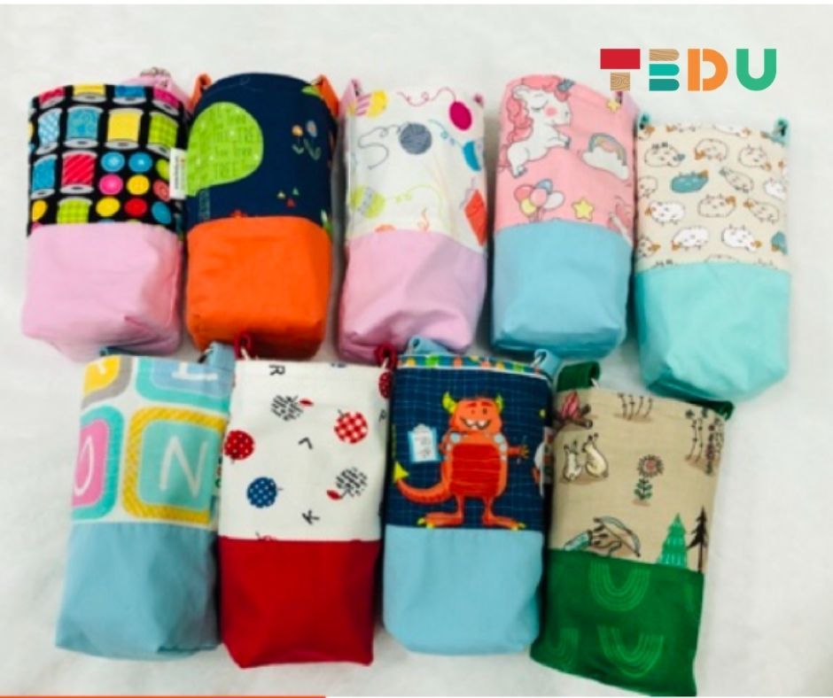Túi vải đựng bình nước TEDU cho trẻ (Không kèm bình)