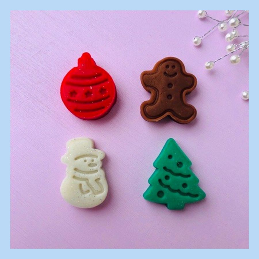 Khuôn Noel lò xo chơi kèm bột nặn an toàn TEDU
