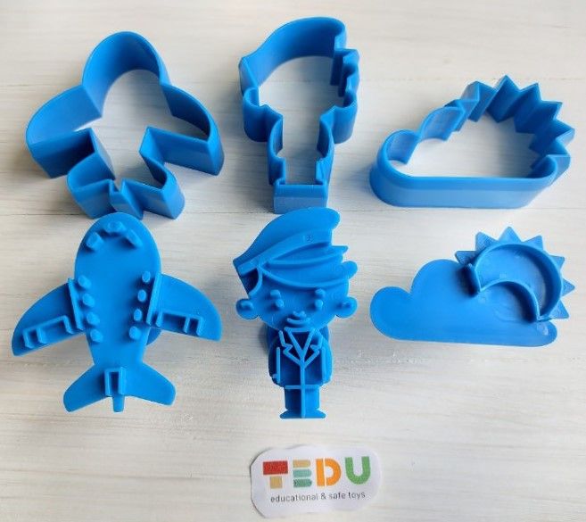 Khuôn ấn lò xo phi công chơi bột nặn đất nặn an toàn TEDU
