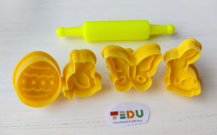 Khuôn Phục sinh lò xo chơi kèm bột nặn an toàn TEDU