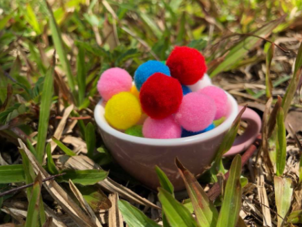 Pompom len 100 viên - Phụ kiện chơi kèm bột nặn an toàn TEDU