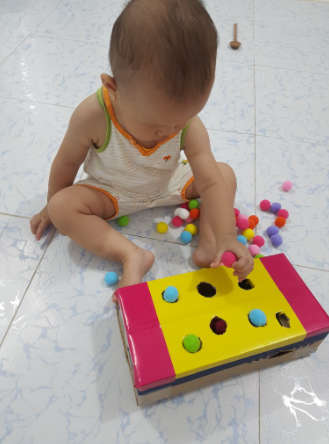 Pompom len 100 viên - Phụ kiện chơi kèm bột nặn an toàn TEDU