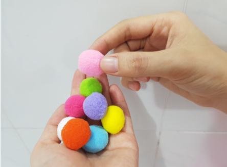 Pompom len 100 viên - Phụ kiện chơi kèm bột nặn an toàn TEDU