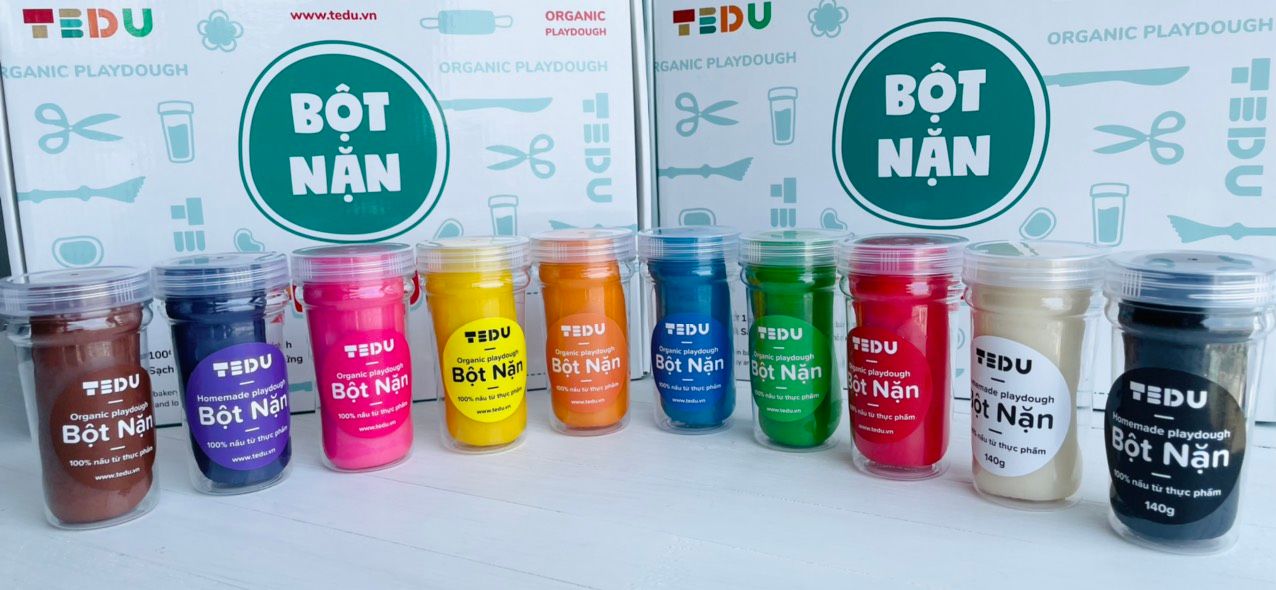 Bột nặn Set 10 (hủ 140gr) - Bột nặn an toàn TEDU