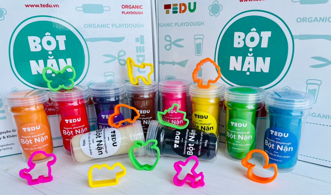 Bột nặn Set 10 (hủ 140gr) - Bột nặn an toàn TEDU