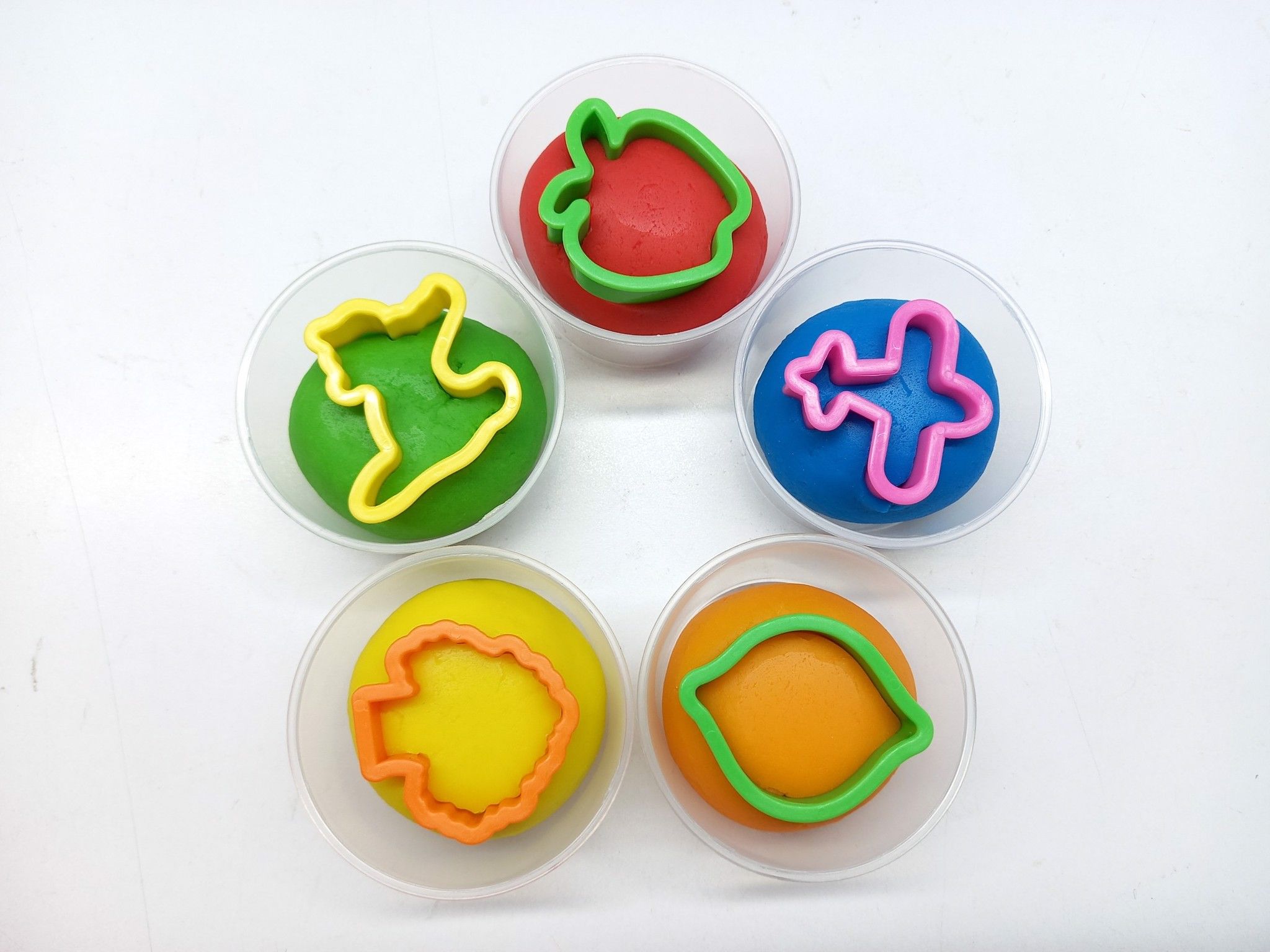 Bột nặn Set 5 (hủ 70gr) - Bột nặn an toàn TEDU