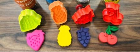 Khuôn Trái cây lò xo chơi kèm bột nặn an toàn TEDU