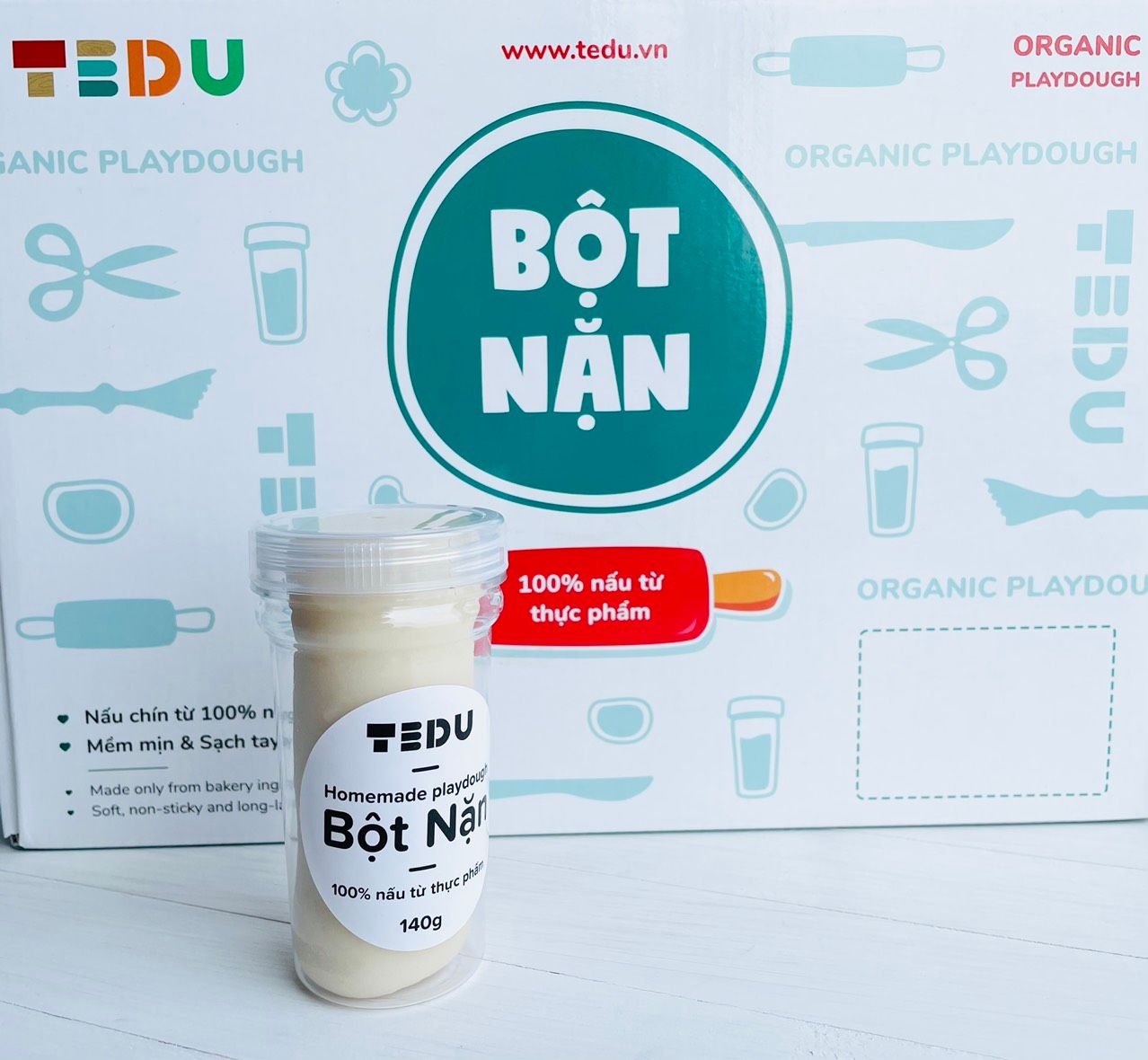 Bột nặn hủ 140gr - Bột nặn an toàn TEDU