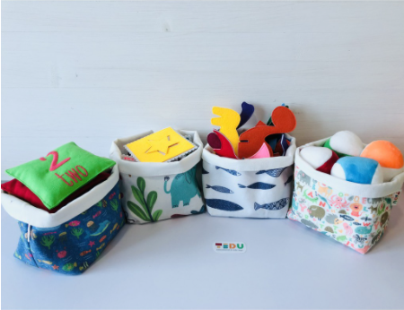  Túi vải Canvas TEDU đựng đồ chơi đồ dùng cho bé 